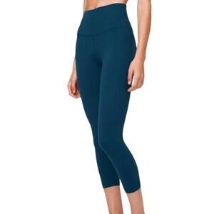 Lululemon Womens Align Crop High Rise Legging US 18 Blue 21" Inseam EUC